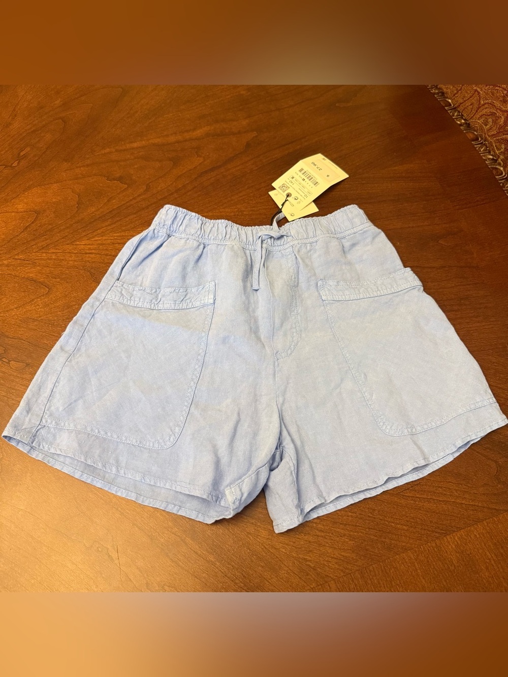Zara Girls' Cotton and Linen Blend Shorts; Size 10 140 cm NWT
